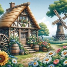 Схема вышивки «пейзаж»