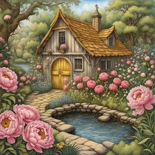 Схема вышивки «пейзаж»