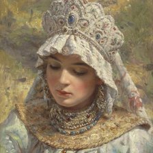 Схема вышивки «русская красавица *»