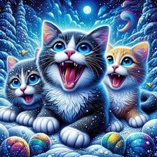 Схема вышивки «котята»