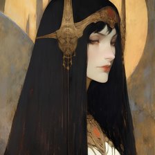 Схема вышивки «Девушка»