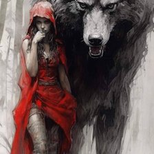 Схема вышивки «Красная шапочка»