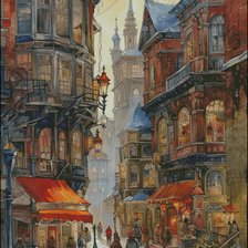 Схема вышивки «Летние кафе»