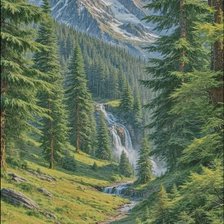 Схема вышивки «Горы»