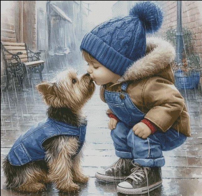 Девочка с собачкой - оригинал