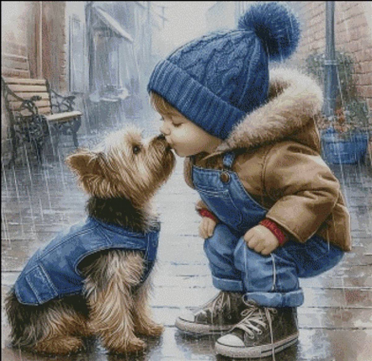 Девочка с собачкой - предпросмотр