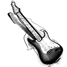 Схема вышивки «гитара»