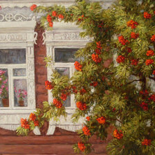 Схема вышивки «рябина»