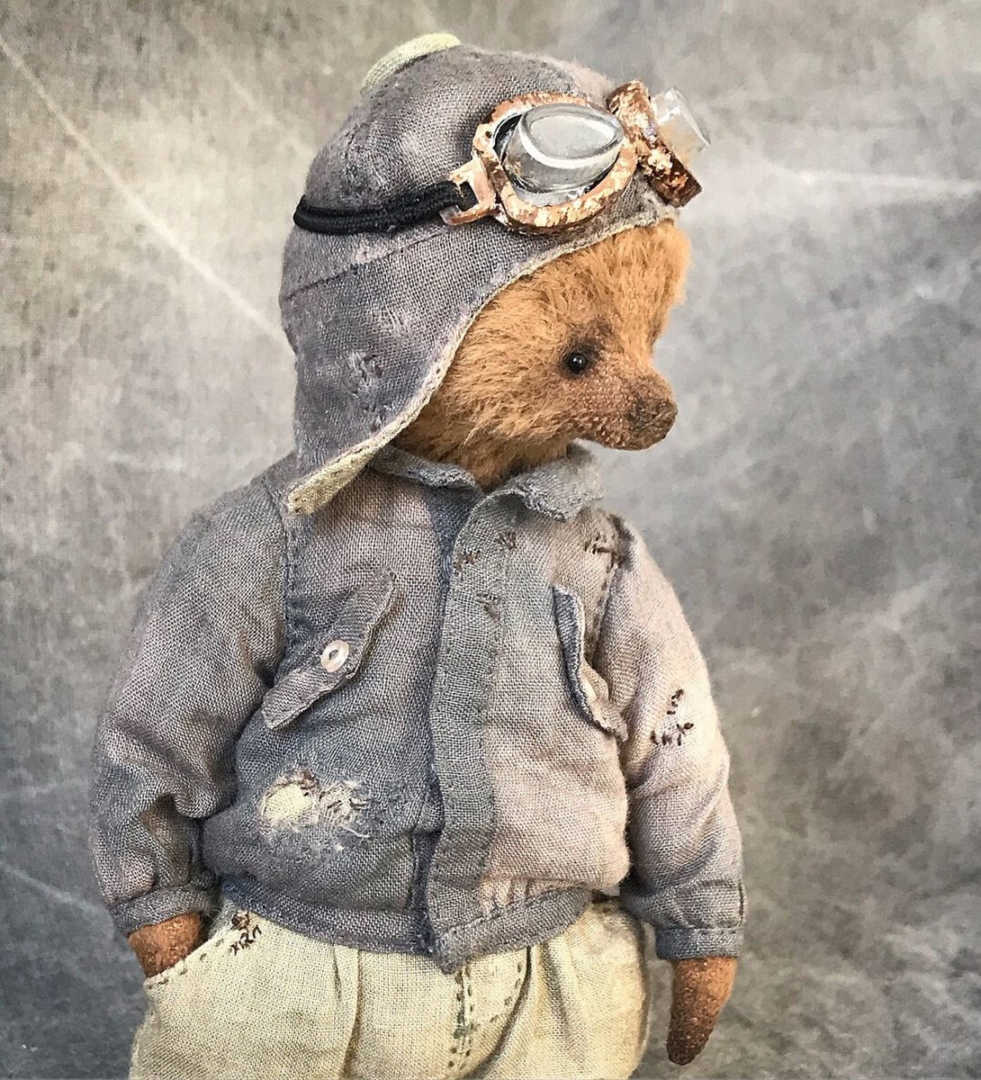 мишки пилот - мишки, винтаж - оригинал