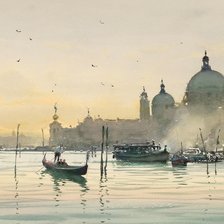 Схема вышивки «город акварель»