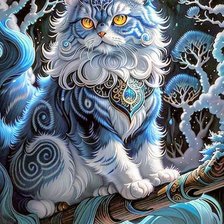 Схема вышивки «Небесный кот»