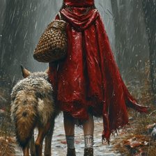 Схема вышивки «Красная шапочка»