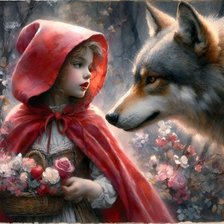 Схема вышивки «Красная шапочка»