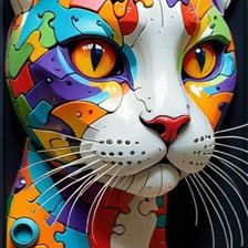 Схема вышивки «Суперкошка»