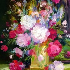 Схема вышивки «Цветы натюрморт букет»