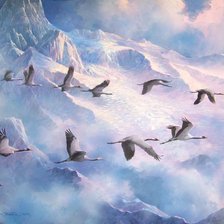 Схема вышивки «полет птиц»