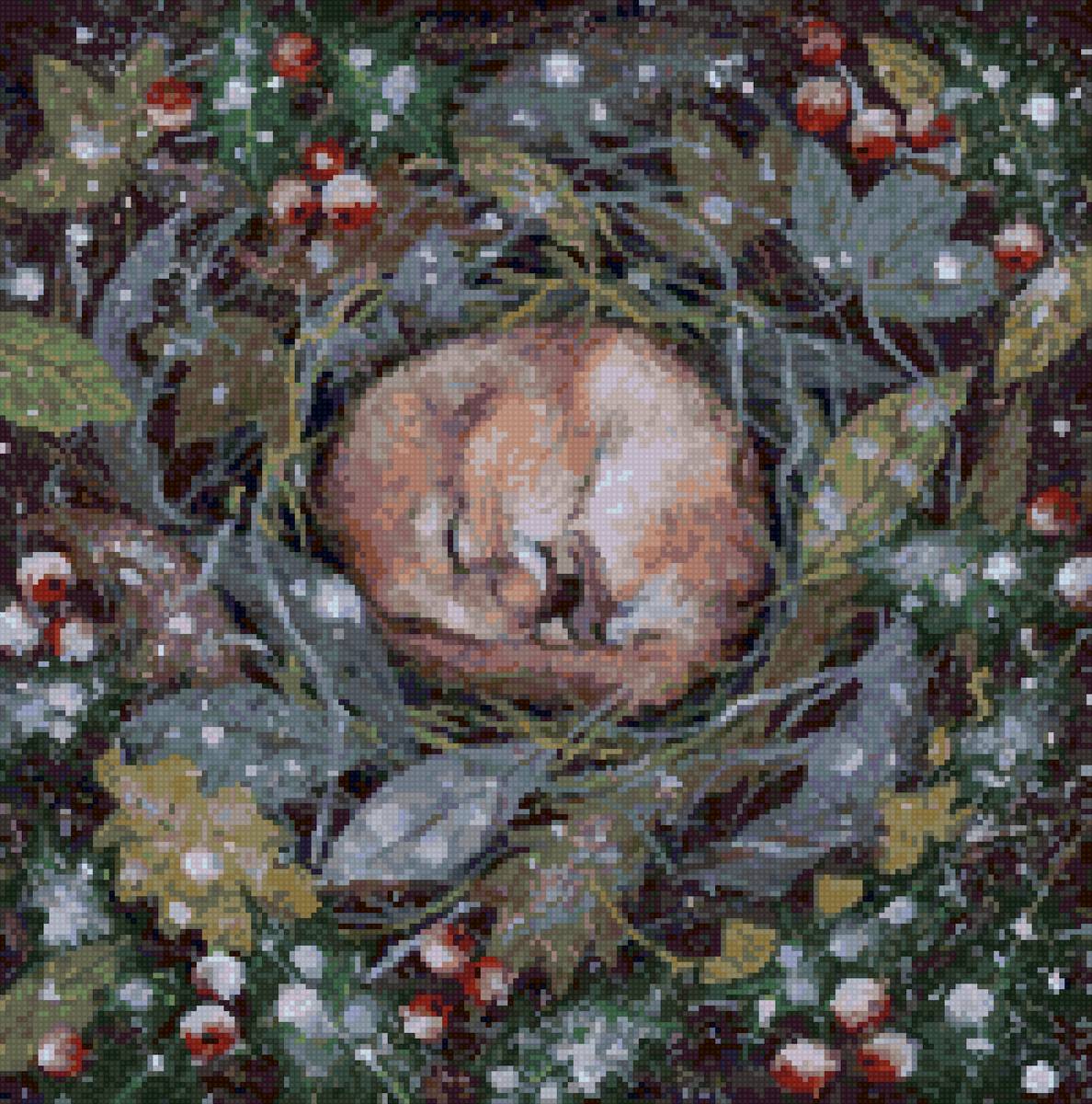 Люси гроссмит - зима лес лиса природа пейзаж - предпросмотр