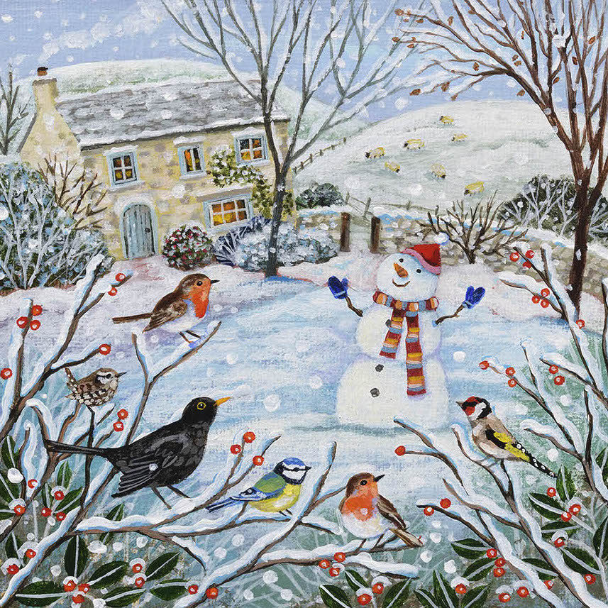 Люси гроссмит - зима птицы снеговик - оригинал