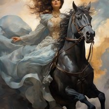 Схема вышивки «Наездница»