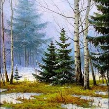 Схема вышивки «Первые проталины»