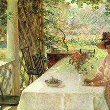 Схема вышивки «на террасе»