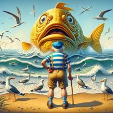 Схема вышивки «рыбак»