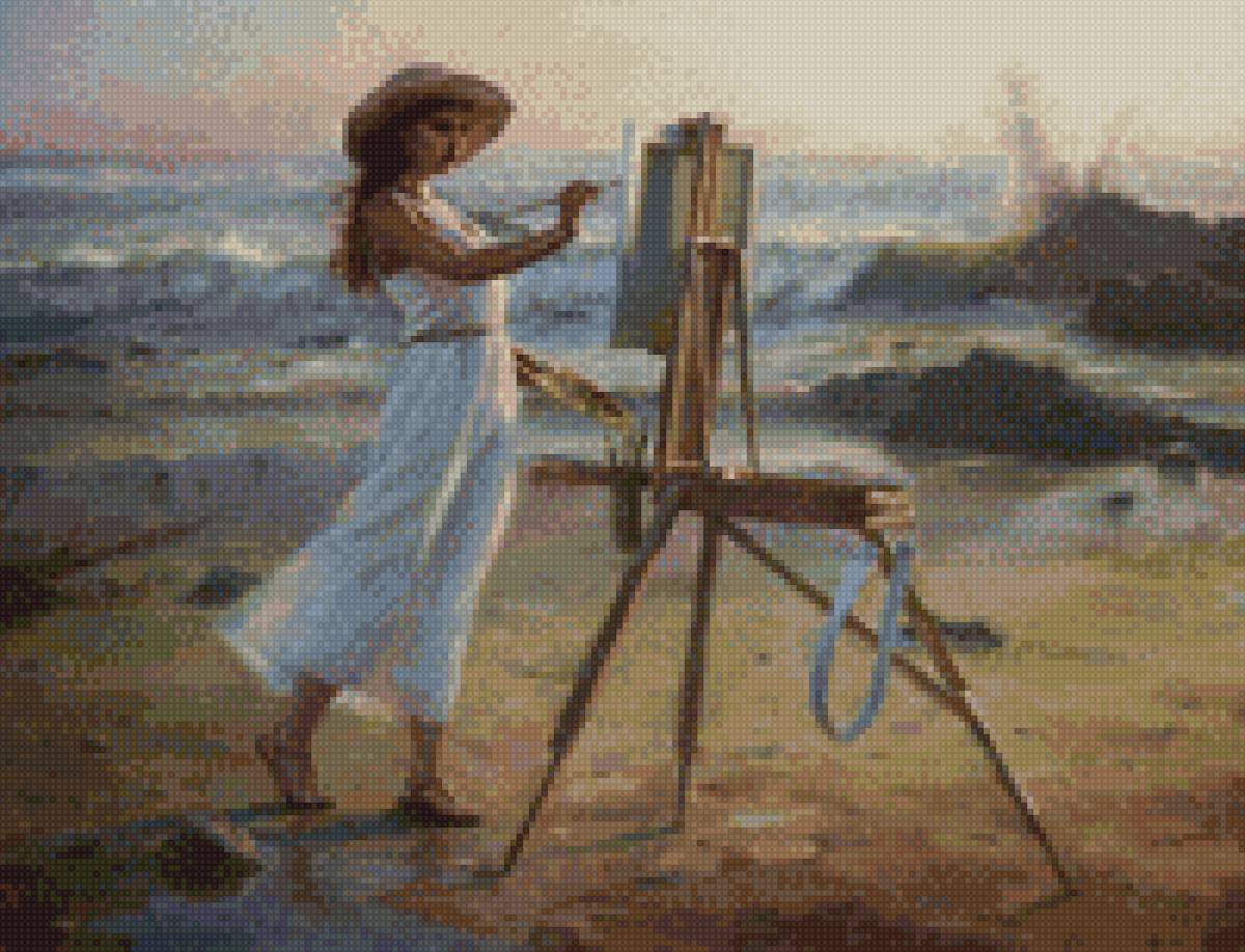 художница - солнце, лето, море - предпросмотр