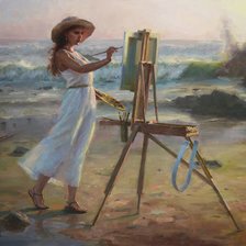 Схема вышивки «художница»