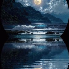 Схема вышивки «лунная ночь»