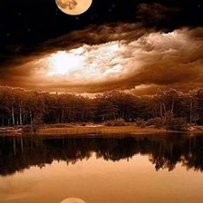 Схема вышивки «луна»