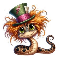 Схема вышивки «Весёлый змеёныш»