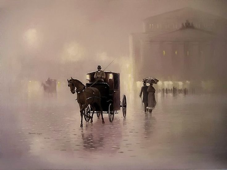 город - карета, туман - оригинал