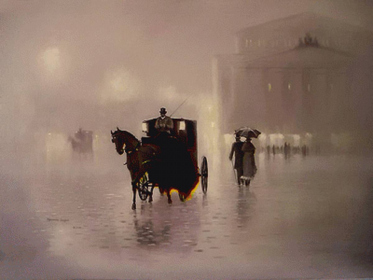 город - туман, карета - предпросмотр