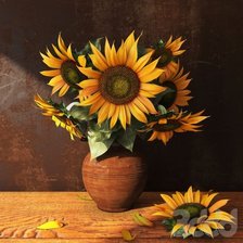 Схема вышивки «Подсолнухи»