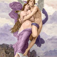 Схема вышивки «Амур и Психея»