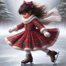 Схема вышивки «Фигуристка»