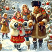 Схема вышивки «Русская коасота»