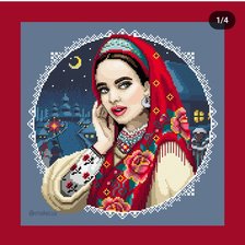 Схема вышивки «Красавица Оксана»