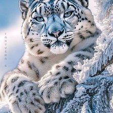 Схема вышивки «Снежный барс»