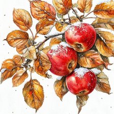 Схема вышивки «Поздние яблоки»