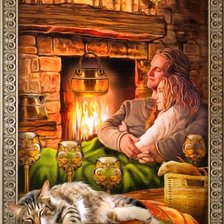 Схема вышивки «"10 кубков"карта таро»