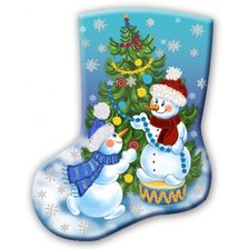 Схема вышивки «Рождественский сапажок»