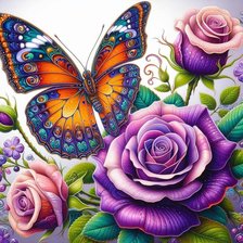 Схема вышивки «бабочки»