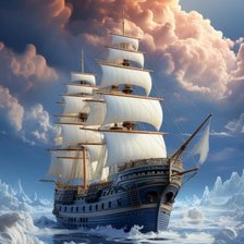 Схема вышивки «Корабль»