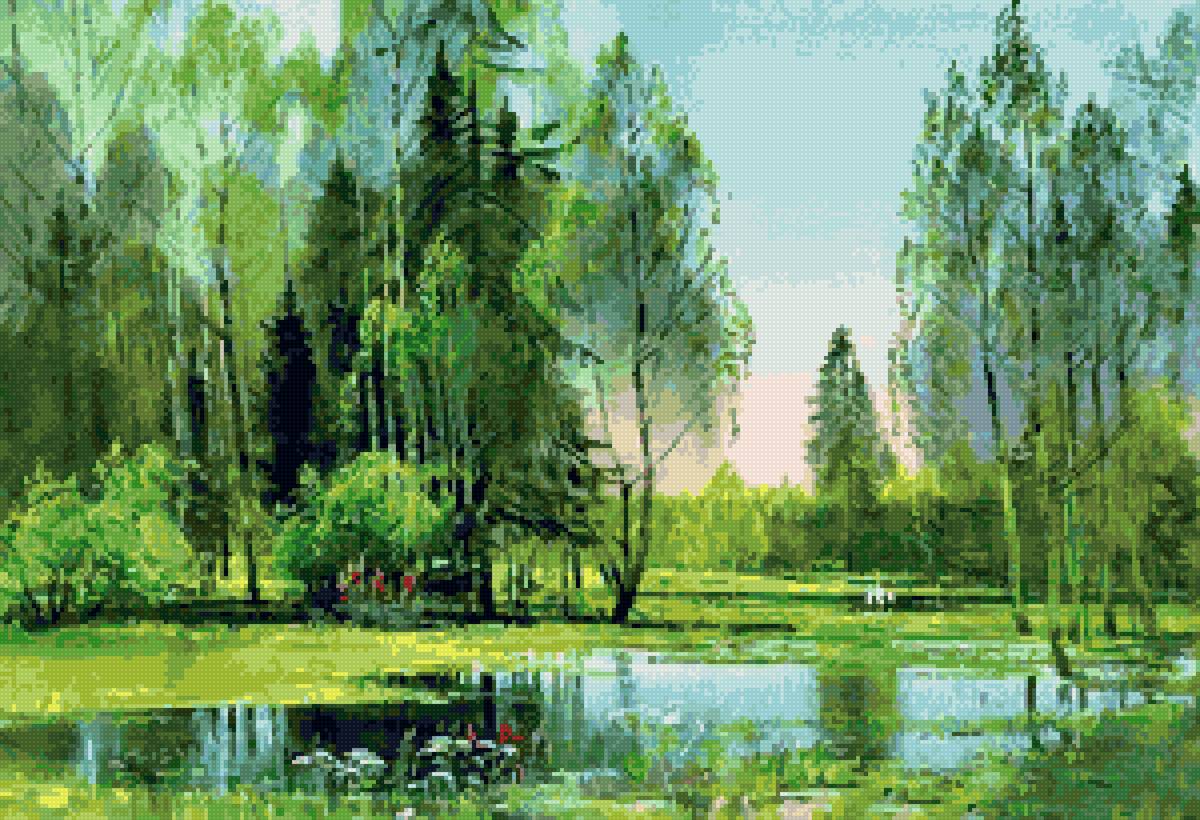 Вячеслав чернаков - лето природа река лес пейзаж - предпросмотр