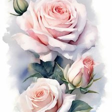 Схема вышивки «Розовые розы»