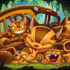 Схема вышивки «Котобус»