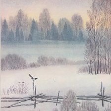 Схема вышивки «зима»