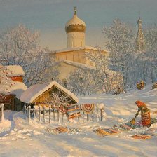 Схема вышивки «зима»