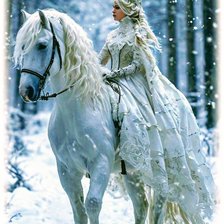 Схема вышивки «Зима- всадница»